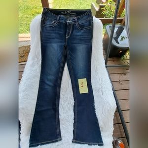 WALLFLOWER SIZE 7 LUSCIOUS CURVY FIT BOOT CUT JEANS